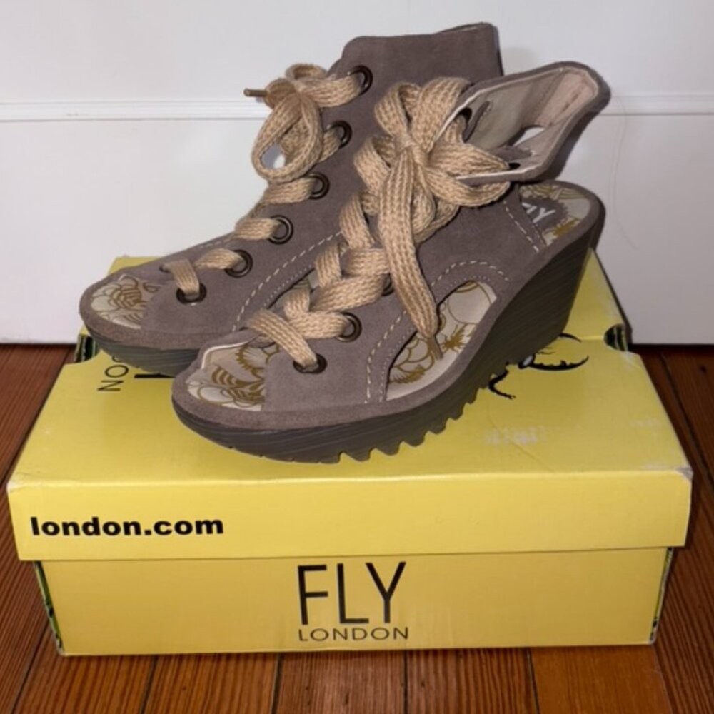 Fly London Platform Sandal Boots size 38